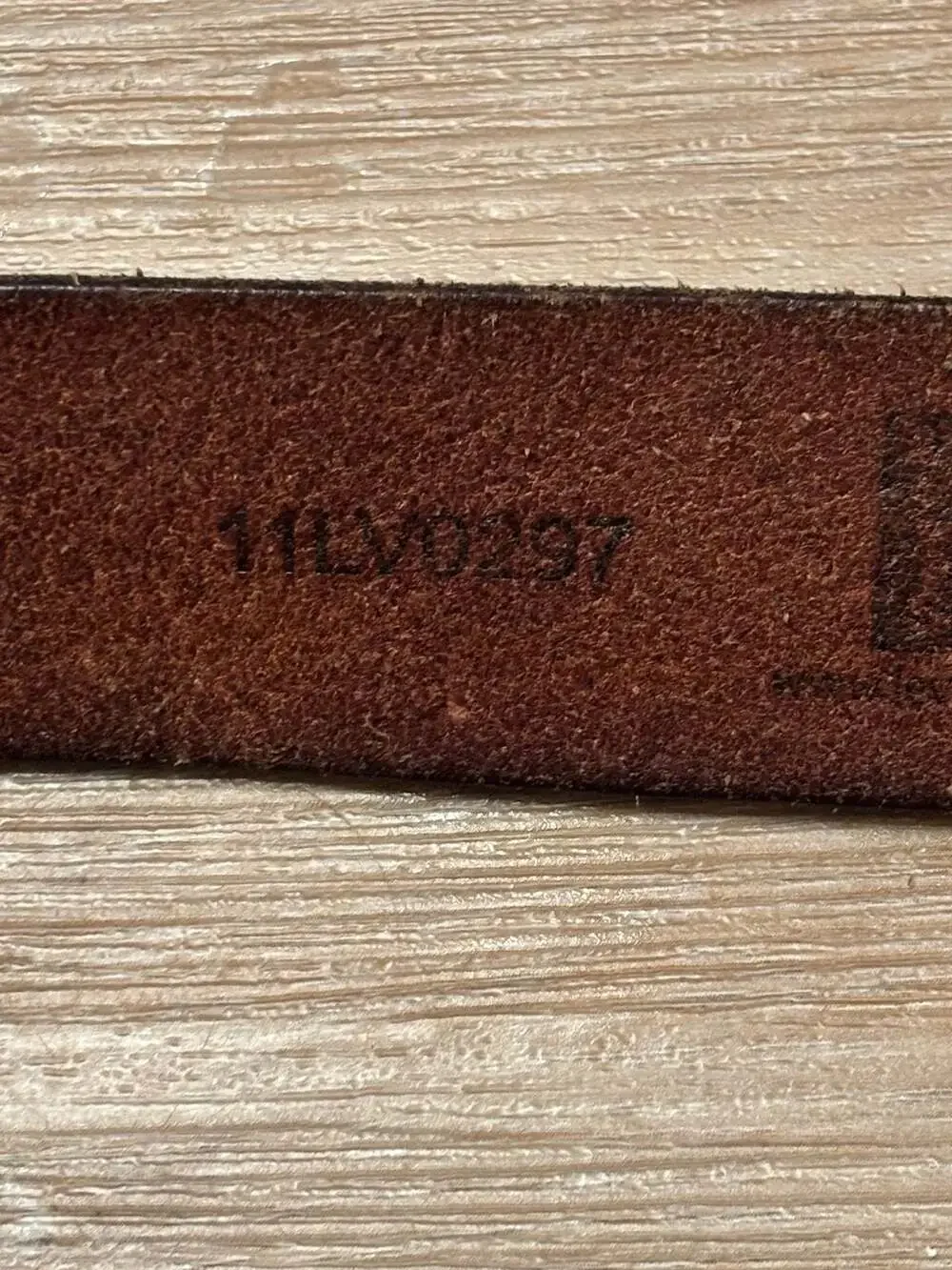 Vintage Levi Strauss & Co. Tooled Leather Belt with Solid Brass Buckle